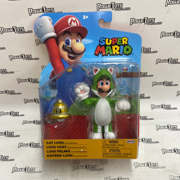 JAKKS Super Mario Cat Luigi 4” Action Figure