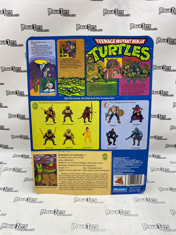 Vintage TMNT Raphael MOC (Hard Head 10 Back)