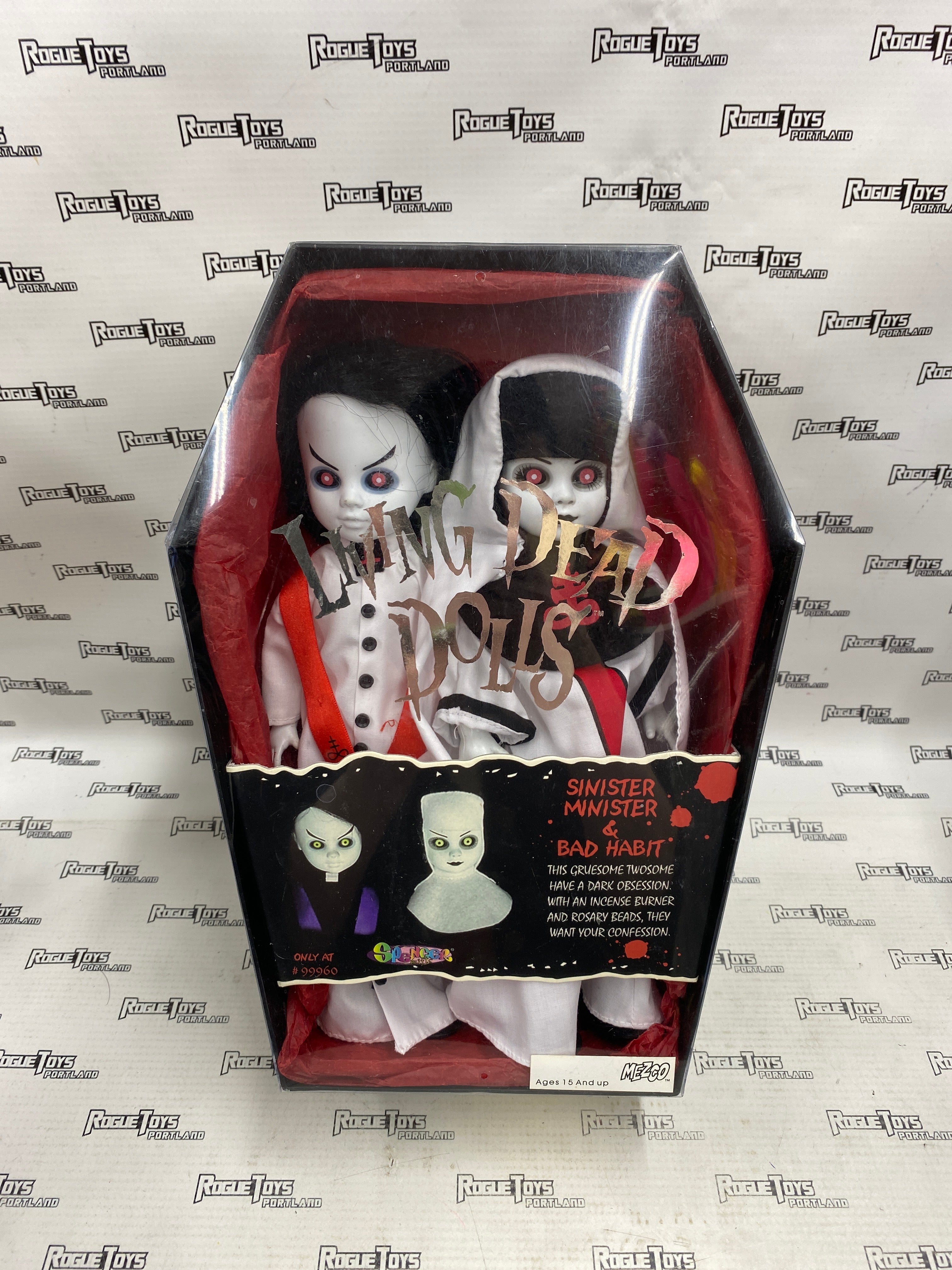 Living Dead Dolls Sinister Minister & Bad Habit Autographed By Ed Long & Damien Glonek (Open Box)