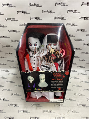 Living Dead Dolls Sinister Minister & Bad Habit Autographed By Ed Long & Damien Glonek (Open Box)