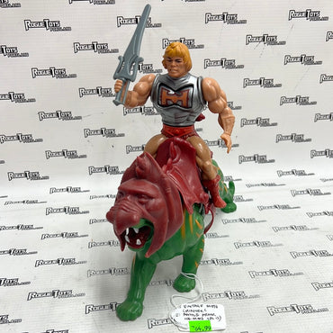 Vintage MOTU Battle Cat (Cringer) & Battle Armor He-Man (as-is)