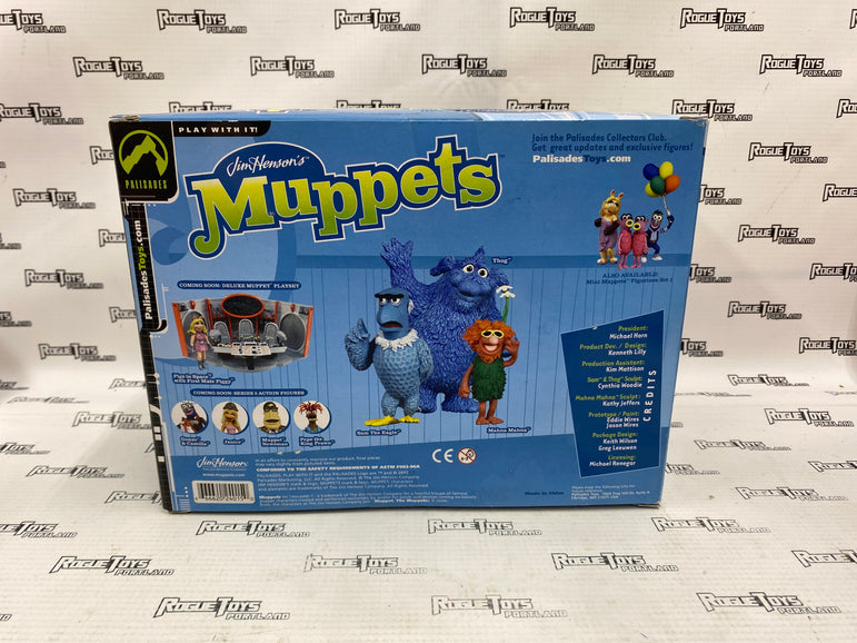 Palisades Muppets Mini Muppets Figurine Set Two Sam The Eagle, Mahna Mahna, and Thog