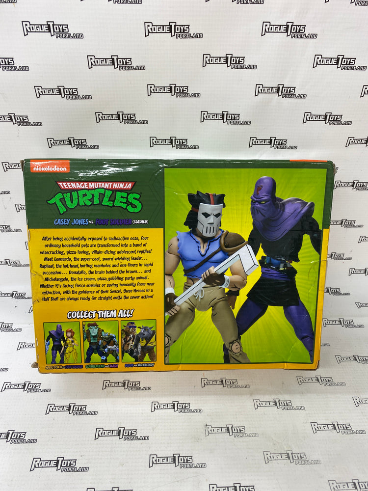 NECA TMNT Cartoon Casey Jones vs Foot Soldier (Slashed)