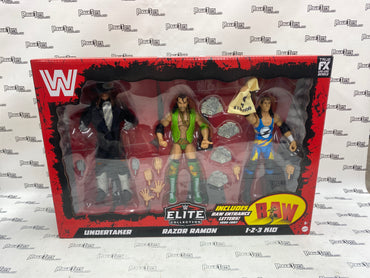 WWE Elite Collection Monday Night Raw 3-Pack Undertaker, Razor Ramon & 1-2-3 Kid