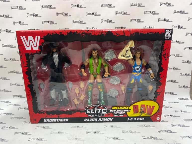 WWE Elite Collection Monday Night Raw 3-Pack Undertaker, Razor Ramon & 1-2-3 Kid