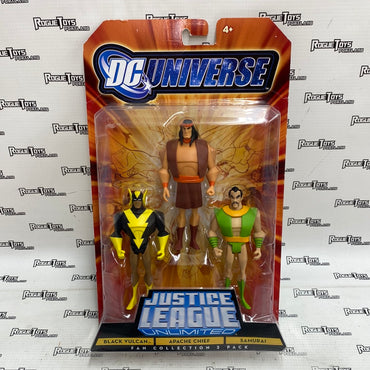 DC Universe Justice League Unlimited Fan Collection 3 Pack - Black Vulcan, Apache Chief, Samurai