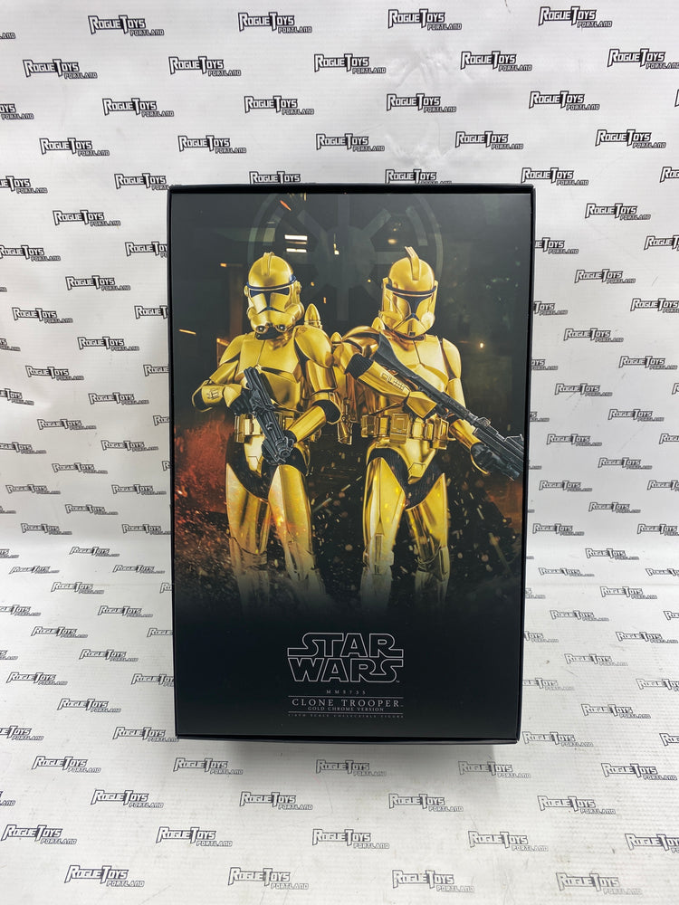 Hot Toys MMS735 Star Wars Clone Trooper Gold Chrome Version Sideshow Exclusive