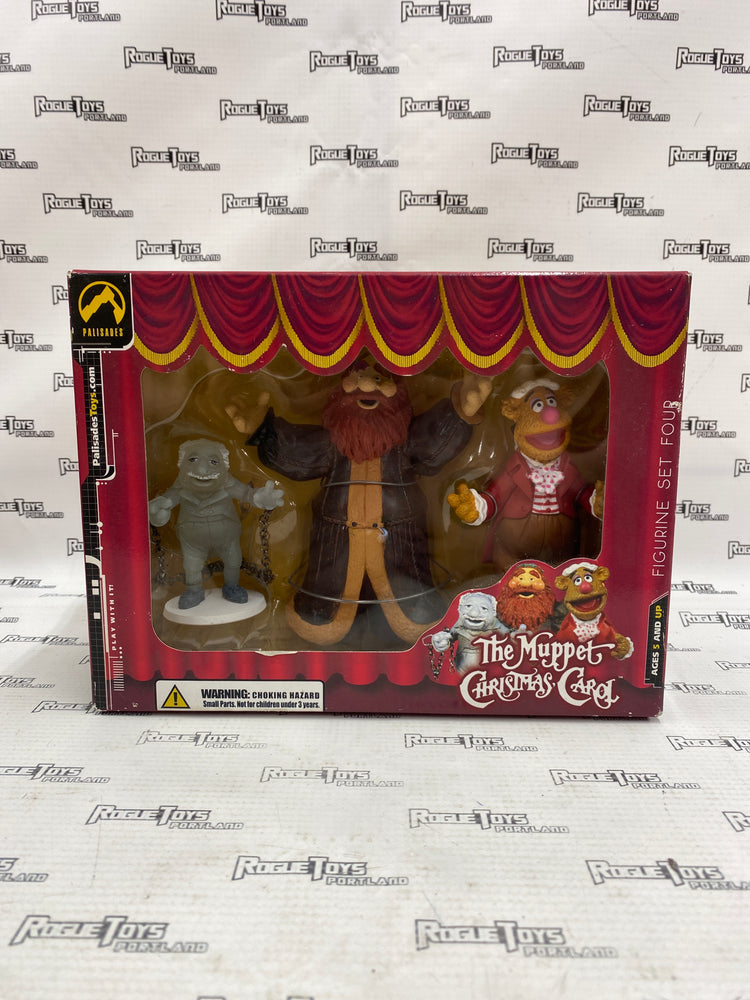 Palisades The Muppets Christmas Carol Figurine Set Four Marley, Ghost of Christmas Present and Fozziwig F