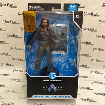 McFarlane DC Multiverse Gold Label Aquaman Stealth Suit with Topo (Open Box. Missing Topo)