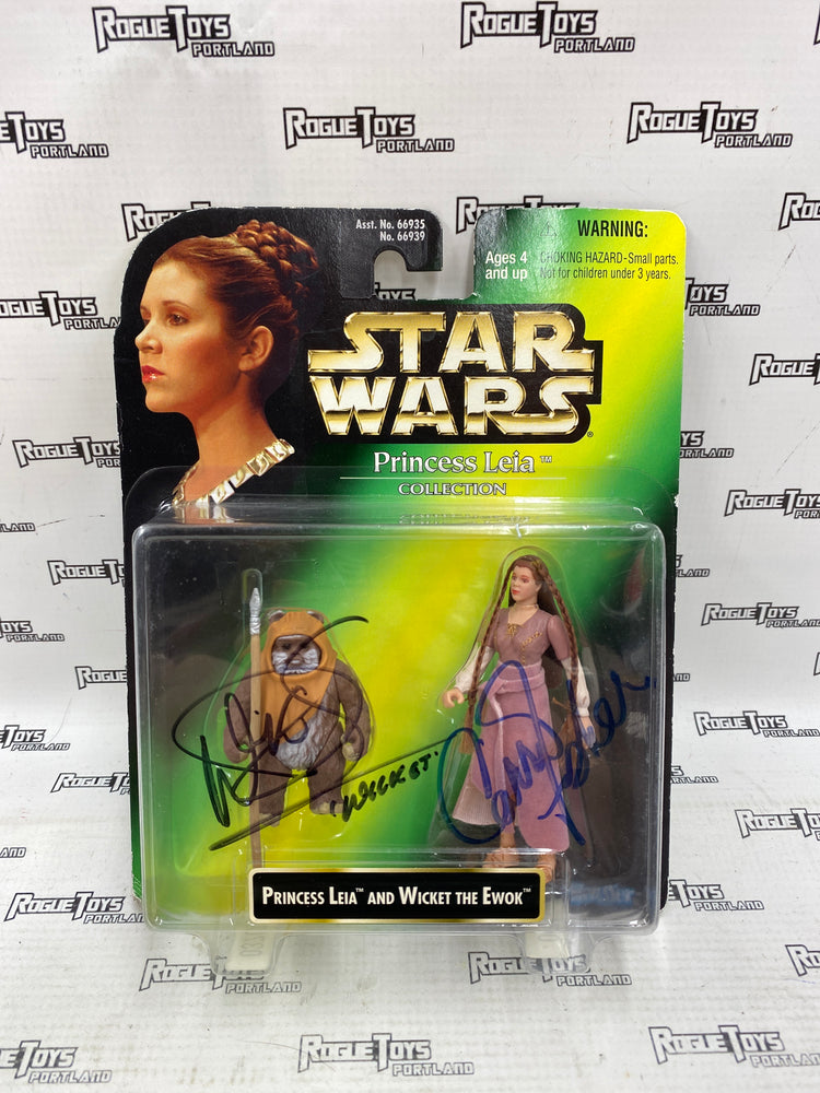 Autographed Star Wars POTF Princess Leia Collection Princess Leia and Wicket