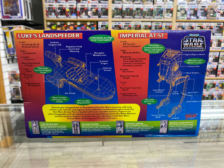 Micro Machines Star Wars Action Fleet Luke’s Speeder & Imperial AT-ST