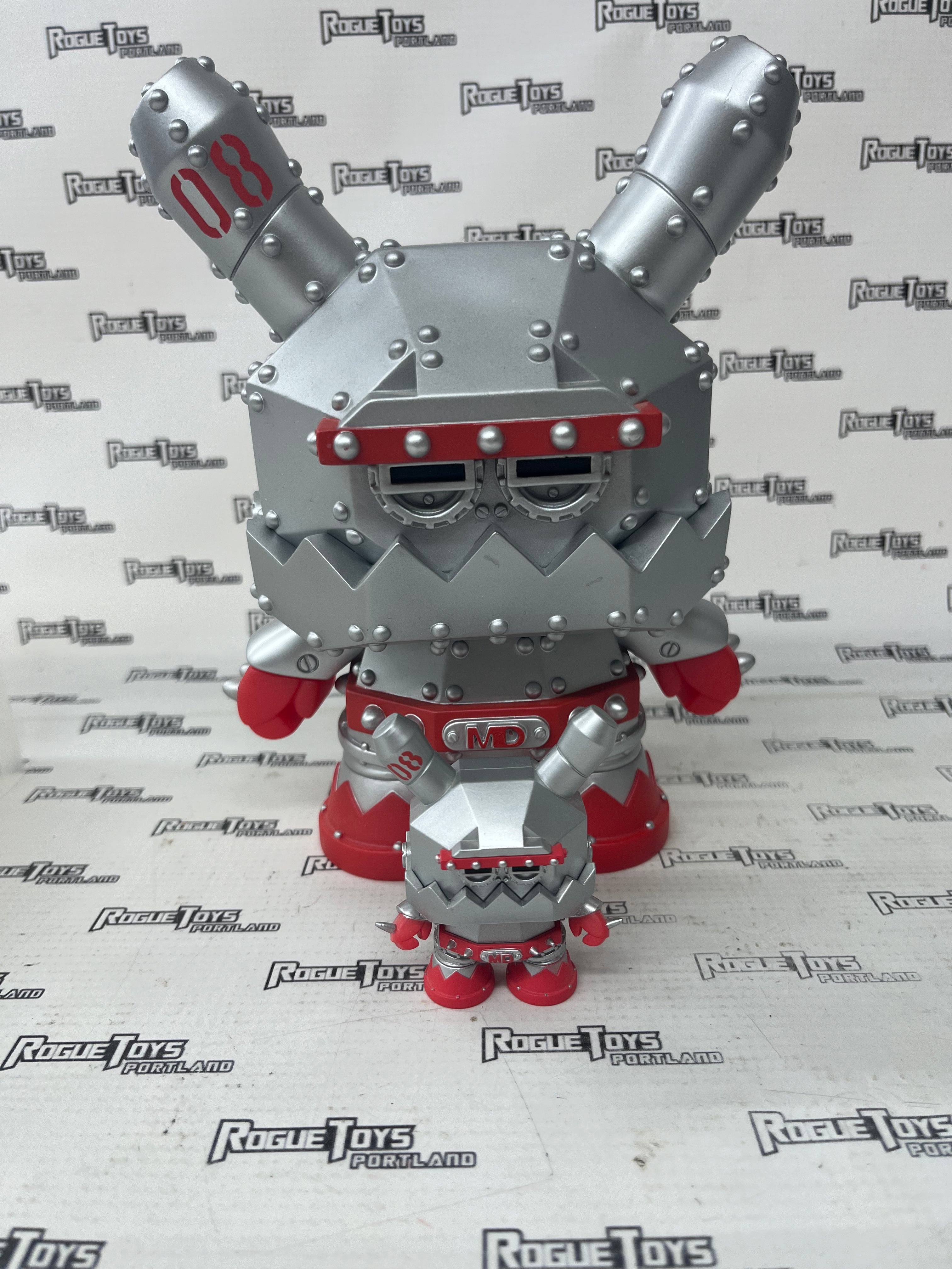 Kid Robot Mecha Dunny Silver (w/mini figure)
