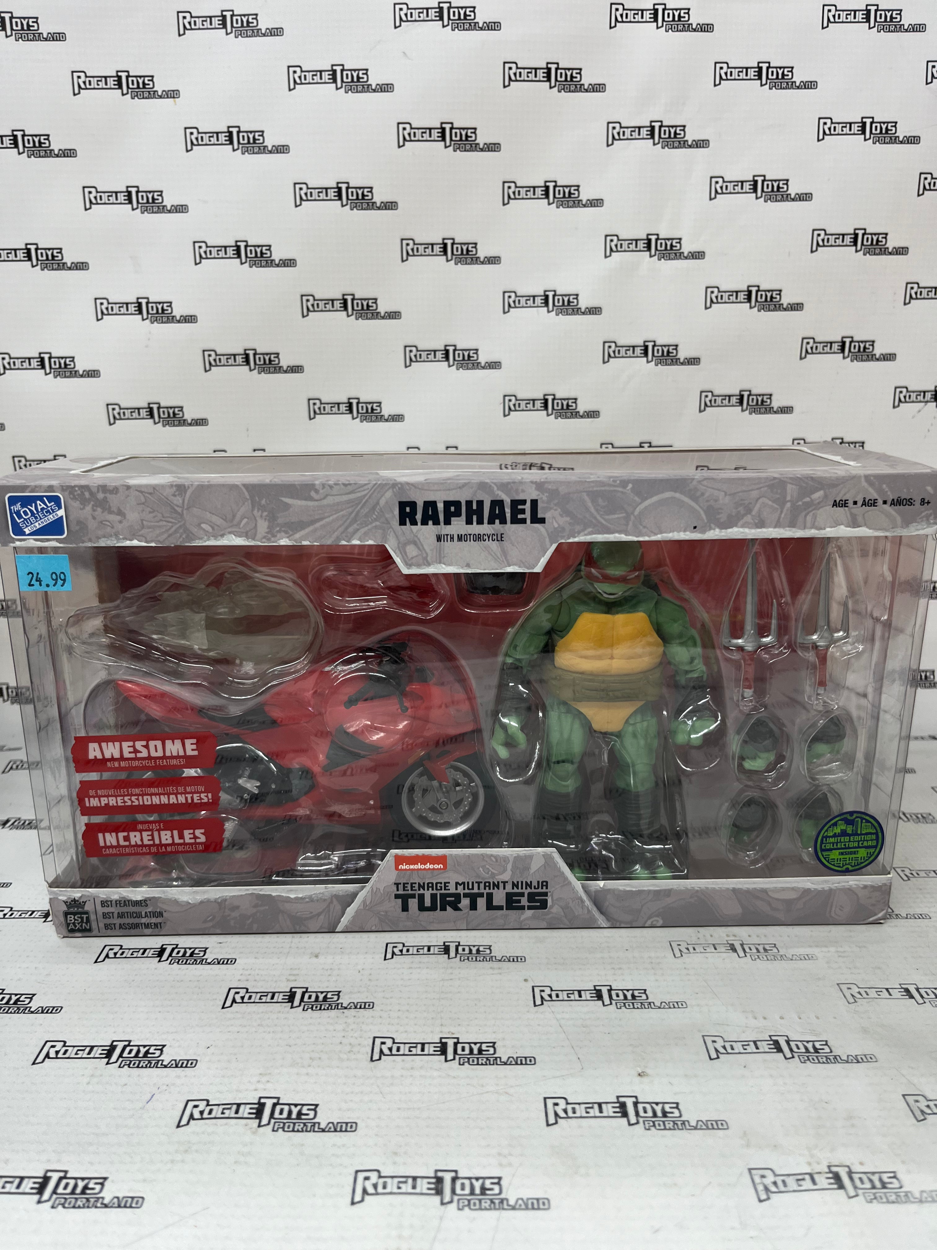 Loyal Subjects BST AXN TMNT Raphael with Motorcycle