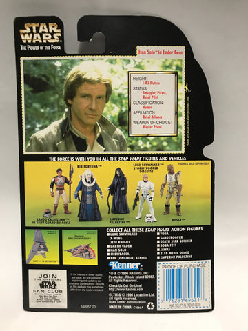 Kenner Star Wars Power of the Force Han Solo in Endor Gear